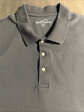 Eddie Bauer Men's Slate Gray Short-Sleeve Polo XXL